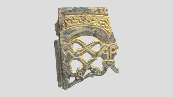 Bronze detail of a sword 3D Model