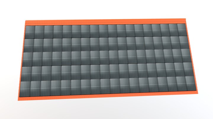 ‎Solar Photovoltaic 72 Kw 180 x Axitec Solar 3D Model