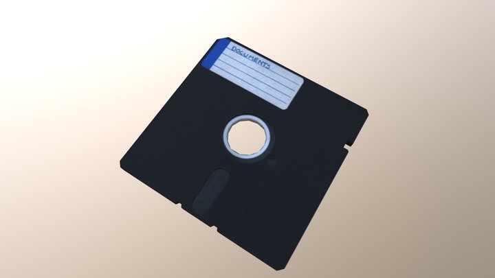 SCP-687-3 (5.25” floppy disk) 3D Model