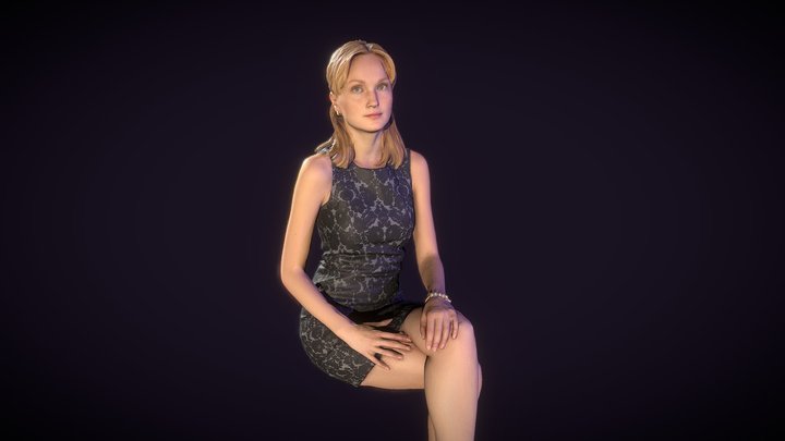 3 Point Lighting Tutorial with Jenifer 3D Model