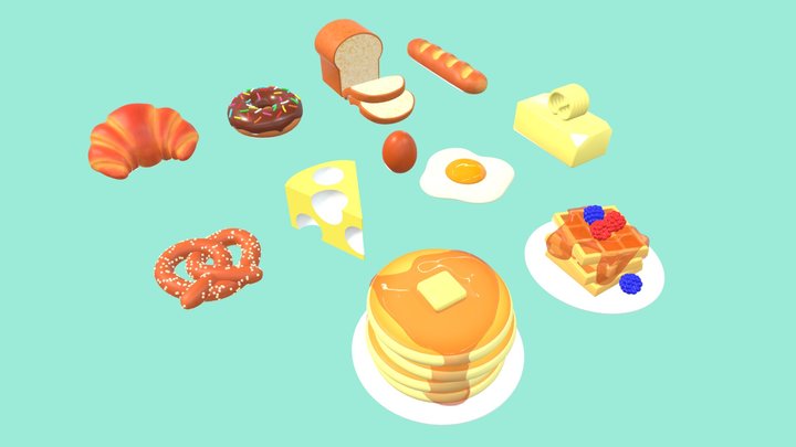 Food Pack 001 3D Model