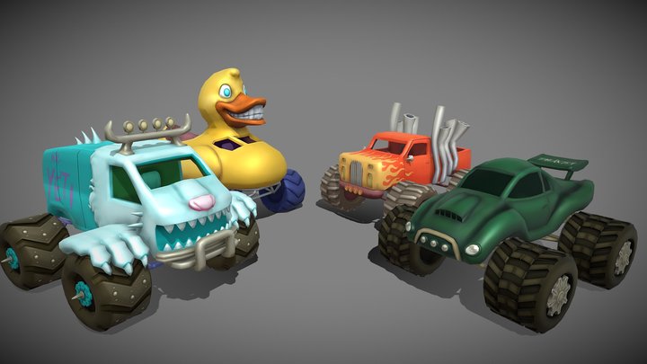 Monster Trucks 3D Model