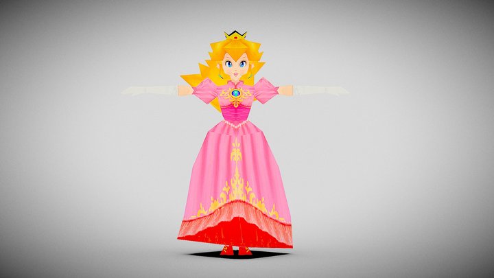 Peach (low poly) – Modello 3D gratuito STL