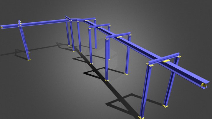 Monovia em "L" para 1,5 ton. 3D Model