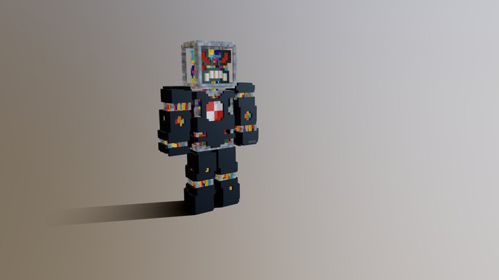 Crash Test Dummy Voxel 3D Model