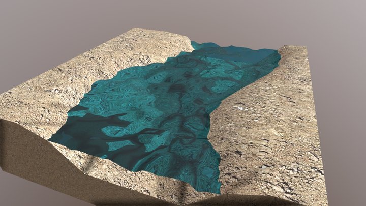 Water created with a Texture Deformer 3D Model