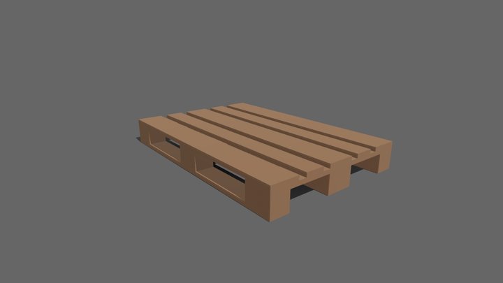Eur wood pallet 3D Model