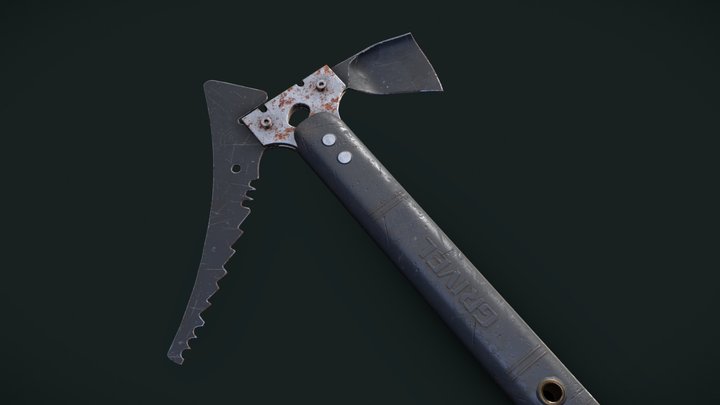 Grivel Ice axe - Game Ready Asset 3D Model