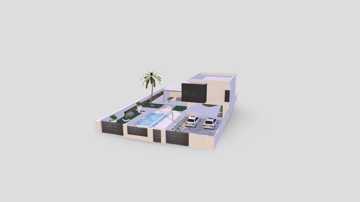 Casa Piscina 3D Model