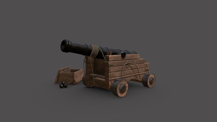 Pirate cannon 3D Model