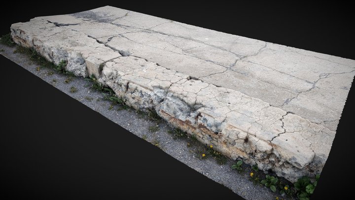 Sidewalk concrete photogrammetry 3d model 3D Model
