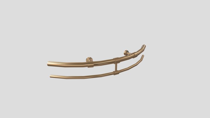 Modular "Passengers" bar footrest - Curve 2 3D Model