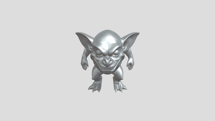 Goblin-like creature with big ears 3D Model