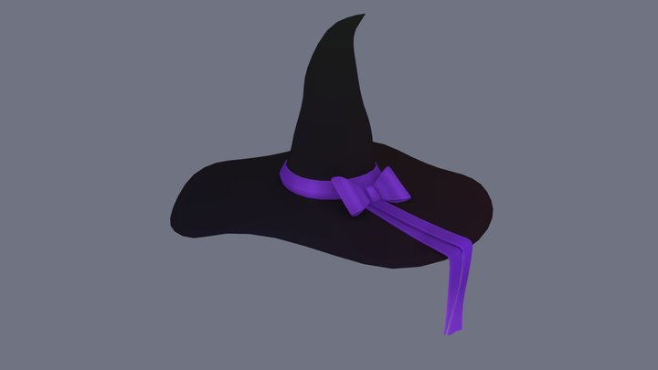 Witch Hat Halooween 3D Model