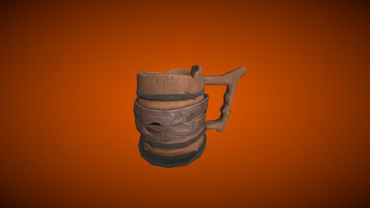 Stylized Pirate Mug 3D Model