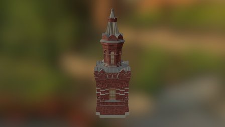 Red Square Tower 3D Model