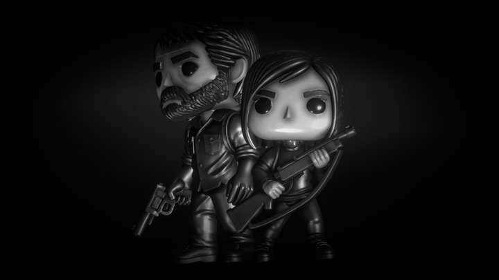The last of us - Ellie & Joel - FunkoPop 3D Model
