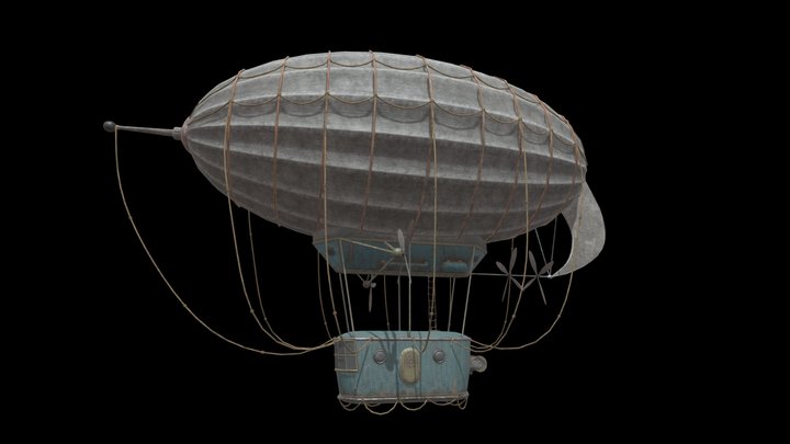 Steampunk Airship 3D Model