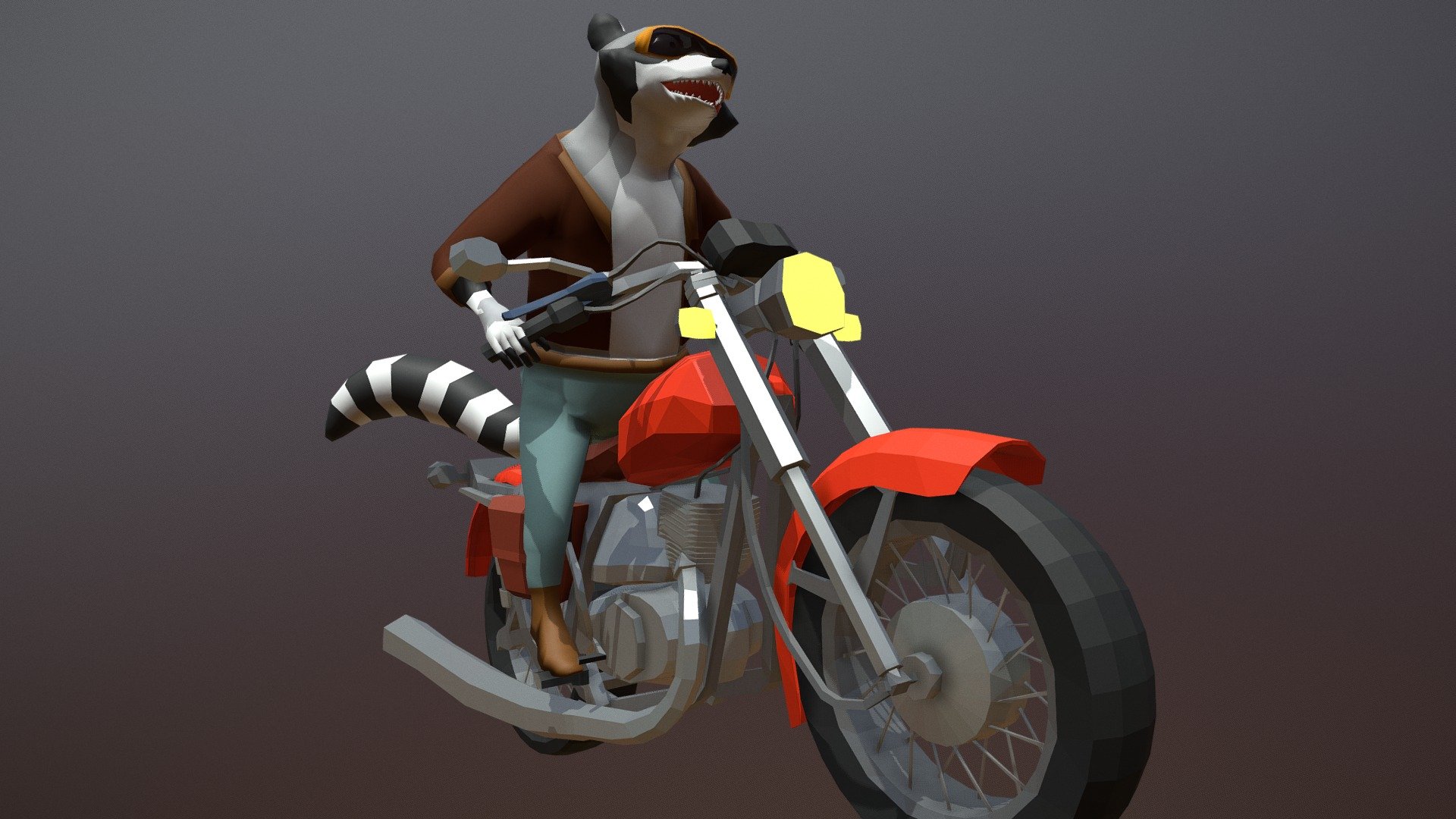 Rider Raccoon - 3D model by Kovonic [528aa1a] - Sketchfab