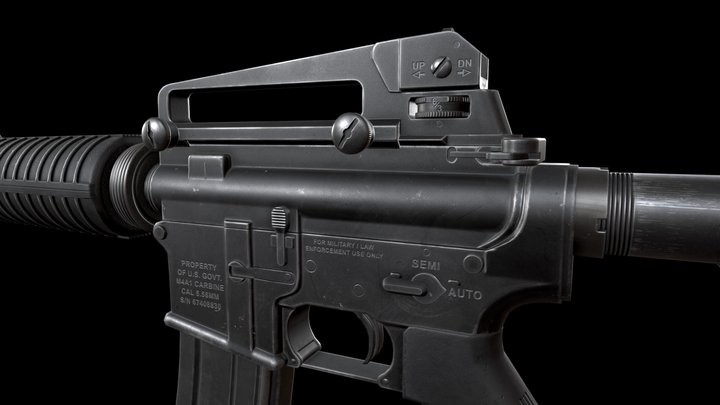 M4A1 Assault Rifle 3D Model