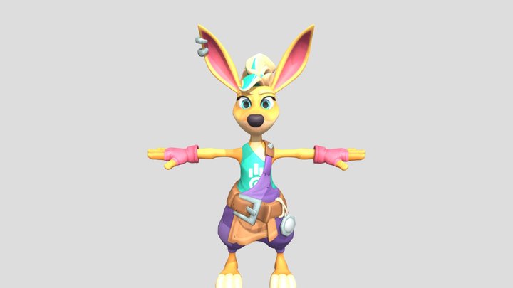 Kaia the kangaroo 3D Model