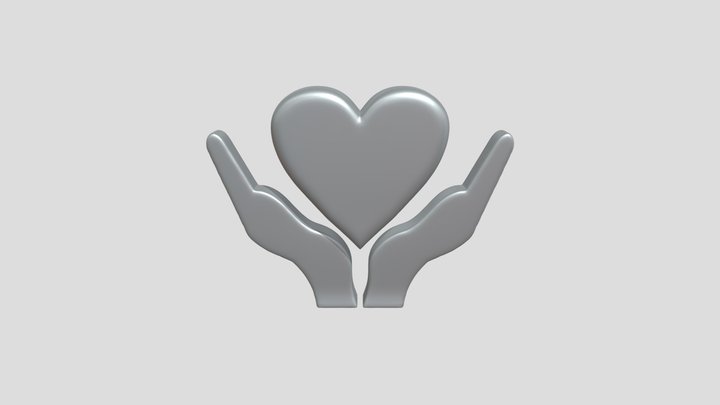 hands holding a heart 3D Model