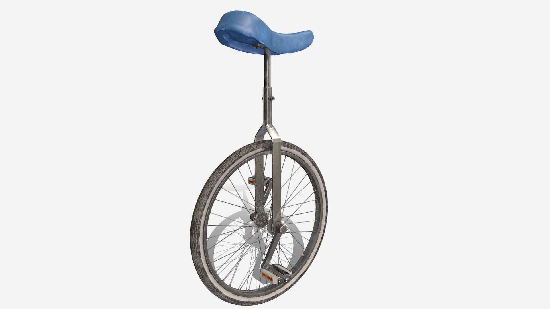 3D model Unicycle - This is a 3D model of the Unicycle. The 3D model is about a blue bicycle with a seat.