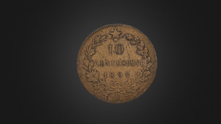 10 Centesimi (Italian, 1894) 3D Model