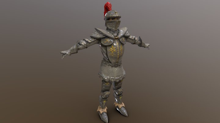 Medieval Royal Guard 3D Model