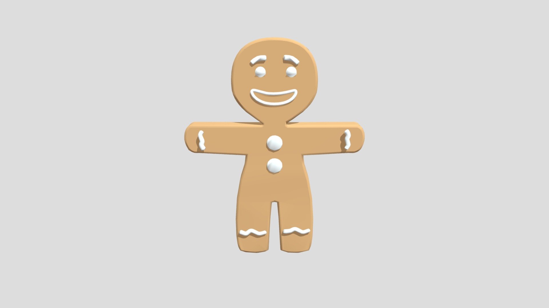Gingerbread man from Poly by Google