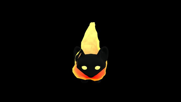 Sketchfab Weekly - Fire - Flame Kitten 3D Model