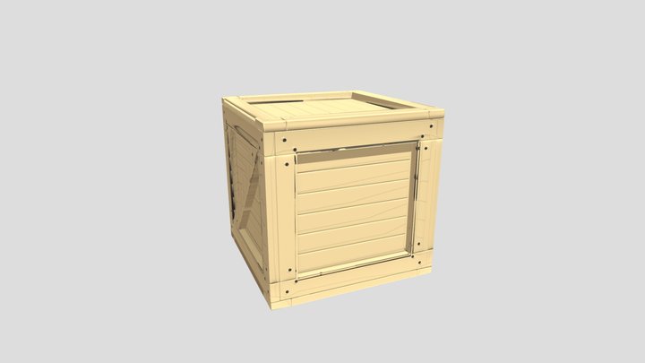 Low_Poly_Wooden_Crate 3D Model