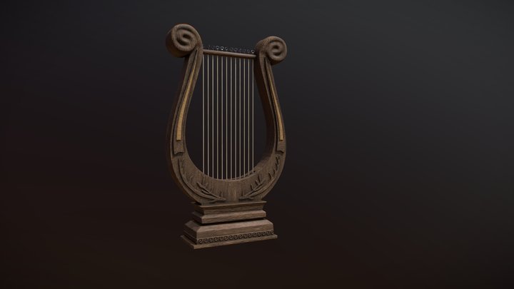 Greek Lyre 3D Model