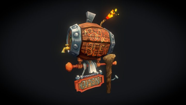 HeartSign - Bad Beer 3D Model