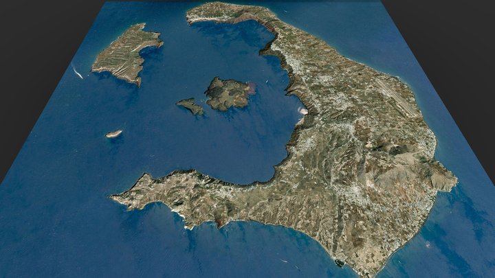 Santorini Greece 3D Model