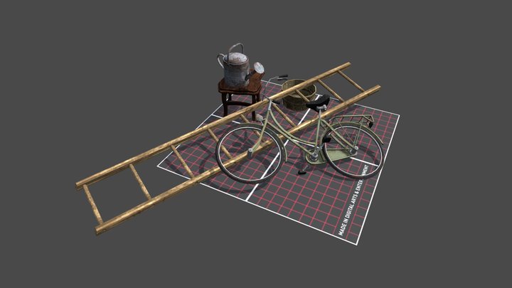 DAE 5 Finished props - Grandma's House 3D Model