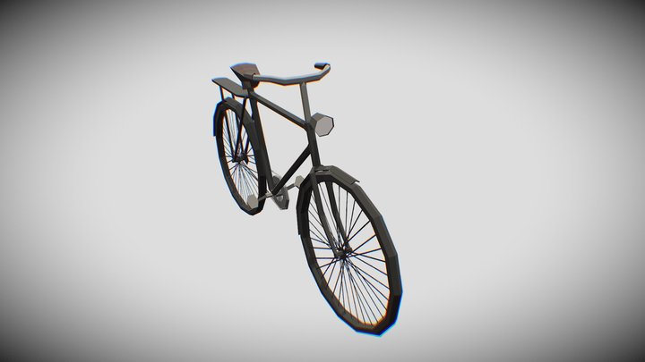 Low-Poly Vintage Bicycle Model 3D Model