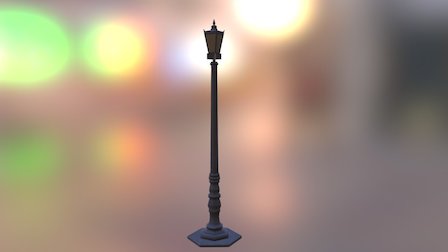 Stylized Street Light 3D Model