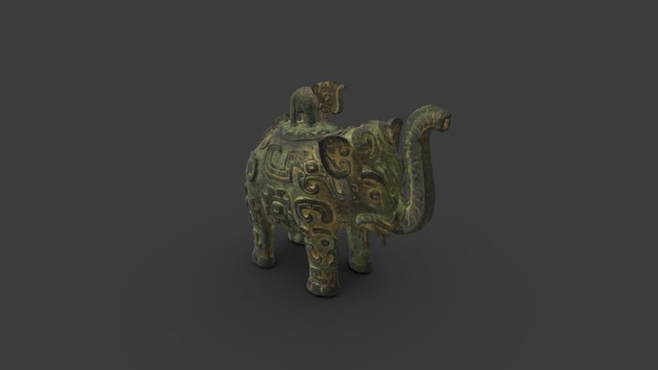 Lidded ritual ewer (huo) – Modello 3D gratuito STL
