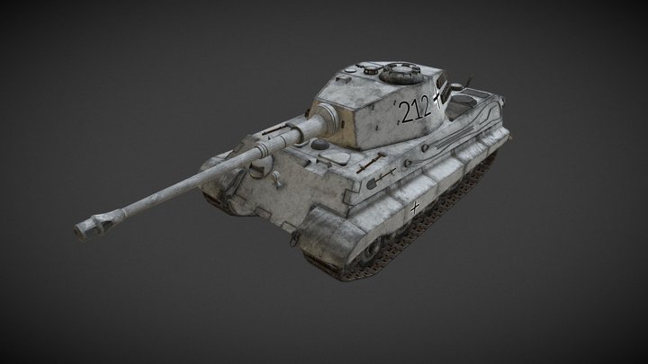 Tiger II Tank (Winter Edition) 3D Model