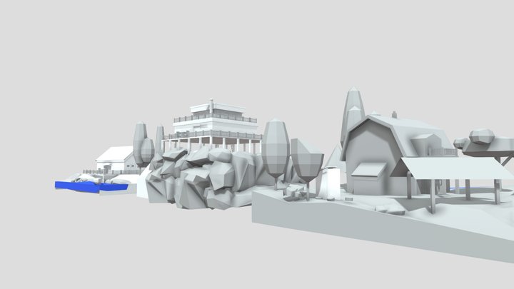1DAE04_Neacsu_Sorin_Andrei_DioramaHouseBlockouts 3D Model
