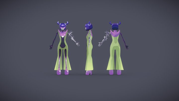 Cyborg Girl 3D Model