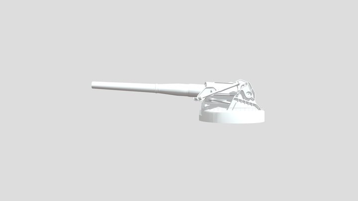 Gun at Anchorage cliff from Fallout 3 DLC 3D Model