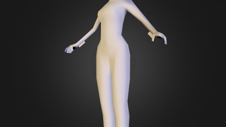Female Croupier 3D Model