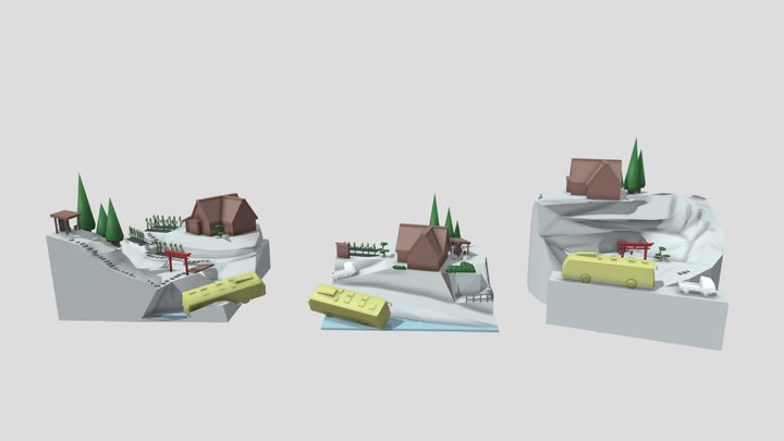 Grandma's House - Blockout 3D Model