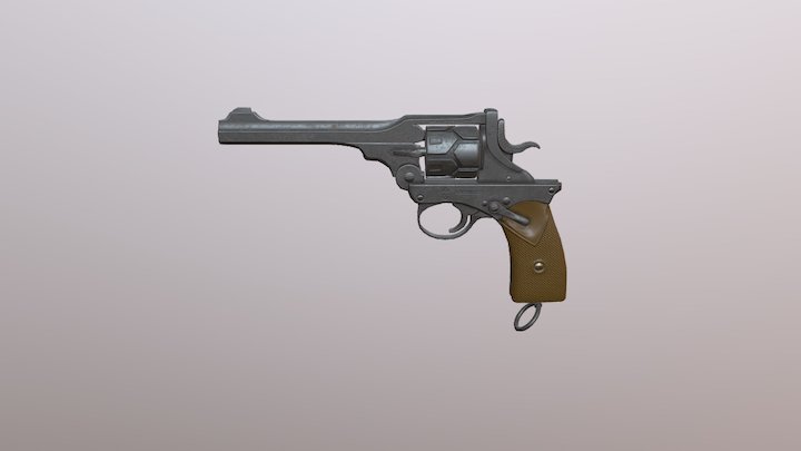 Webley-Fosbery Revolver 3D Model