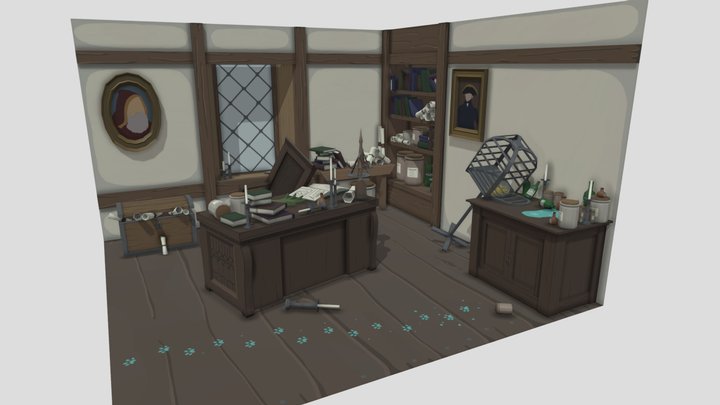 Wizard's Study 3D Model