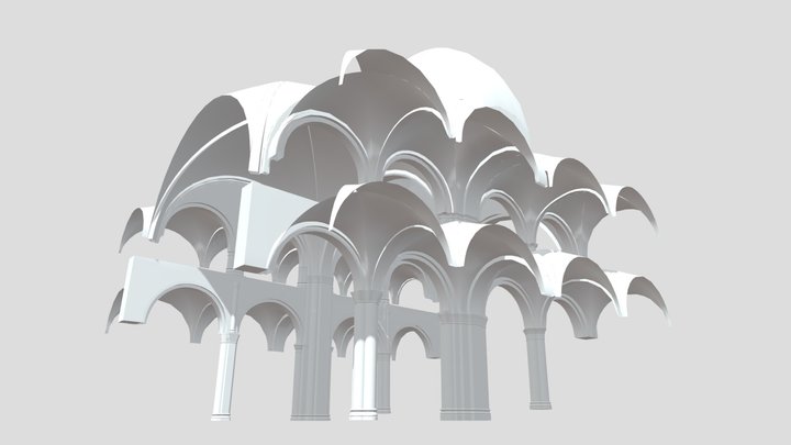 Complex vaults in the Basilica di Sant'Ambrogio 3D Model