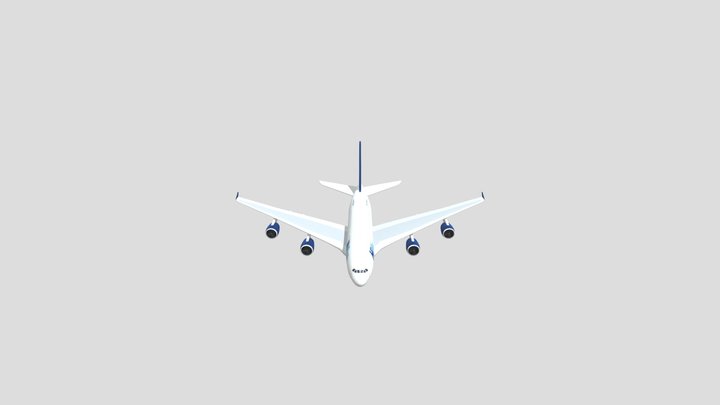 Airbus A380 HiFly 3D Model