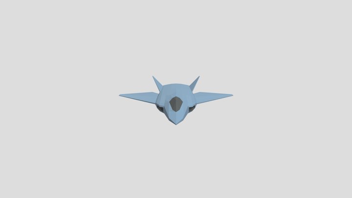 Low Poly Jet 3D Model